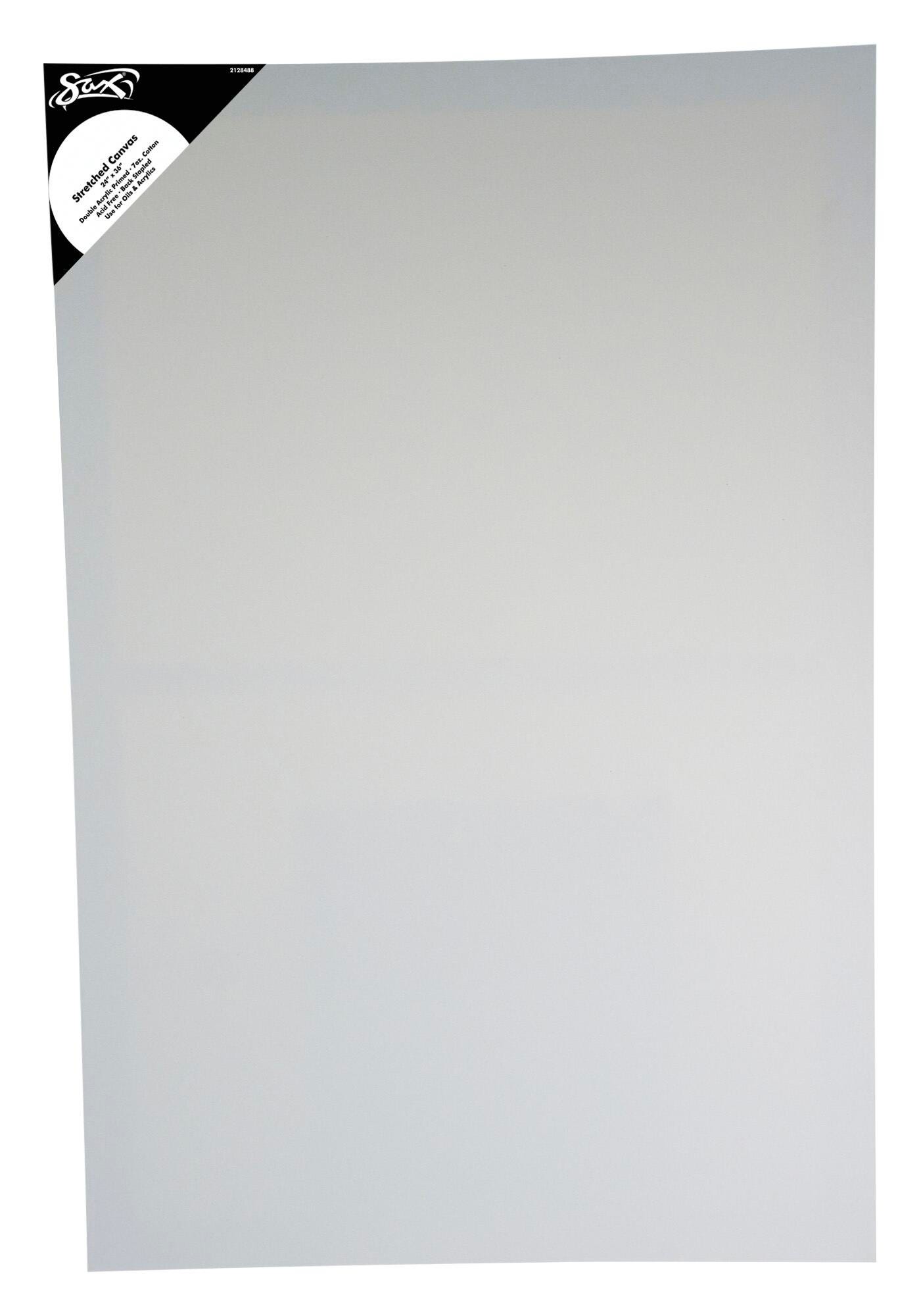 Image for Sax Quality Stretched Canvas, Double Acrylic Primed, 24 x 36 Inches, White from School Specialty